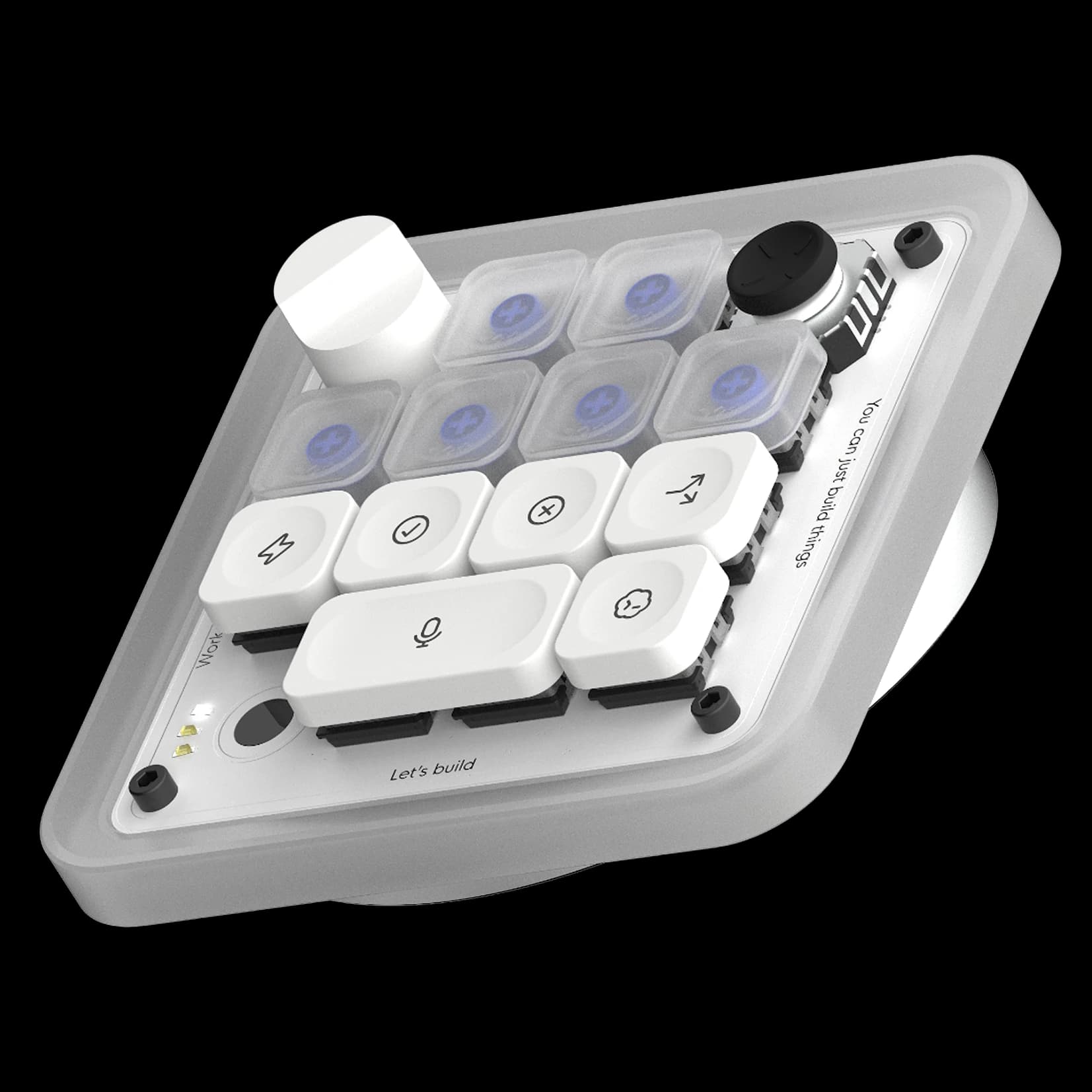 Codex Micro, the mechanical control panel created by OpenAI and Work Louder for managing agents