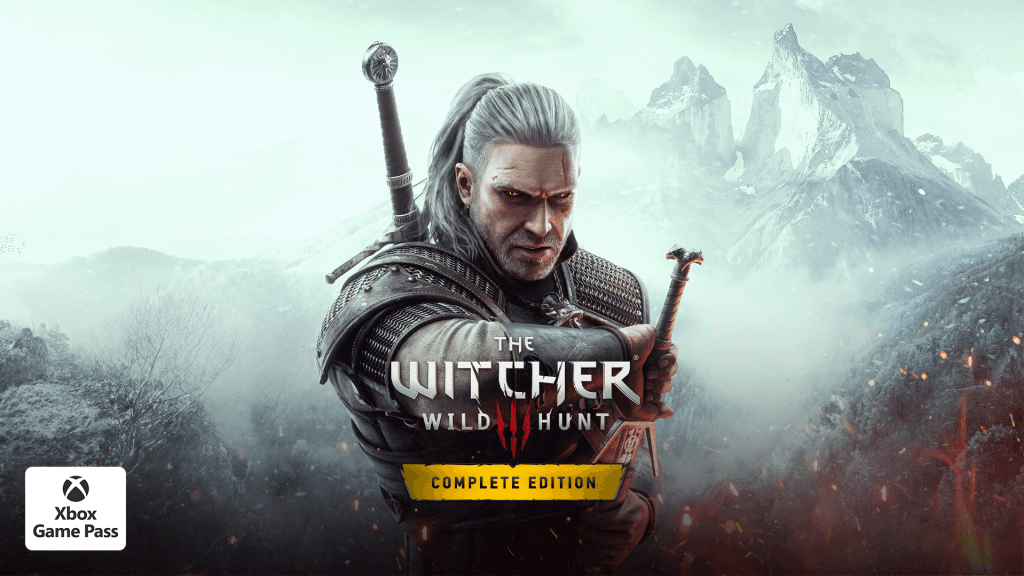 Official The Witcher 3: Wild Hunt Complete Edition artwork featuring Geralt and Ciri