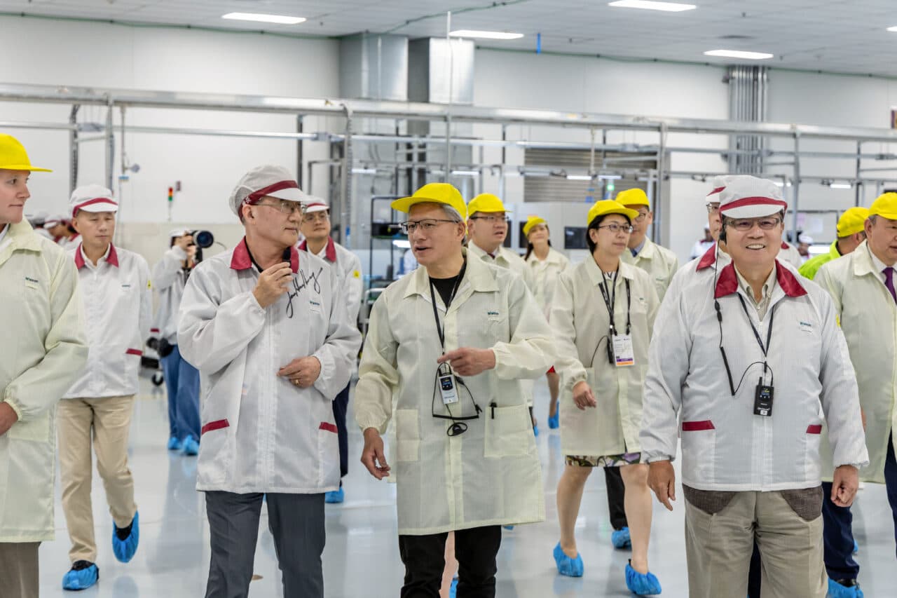 Jensen Huang tours Wistron's new NVIDIA systems factory in Fort Worth