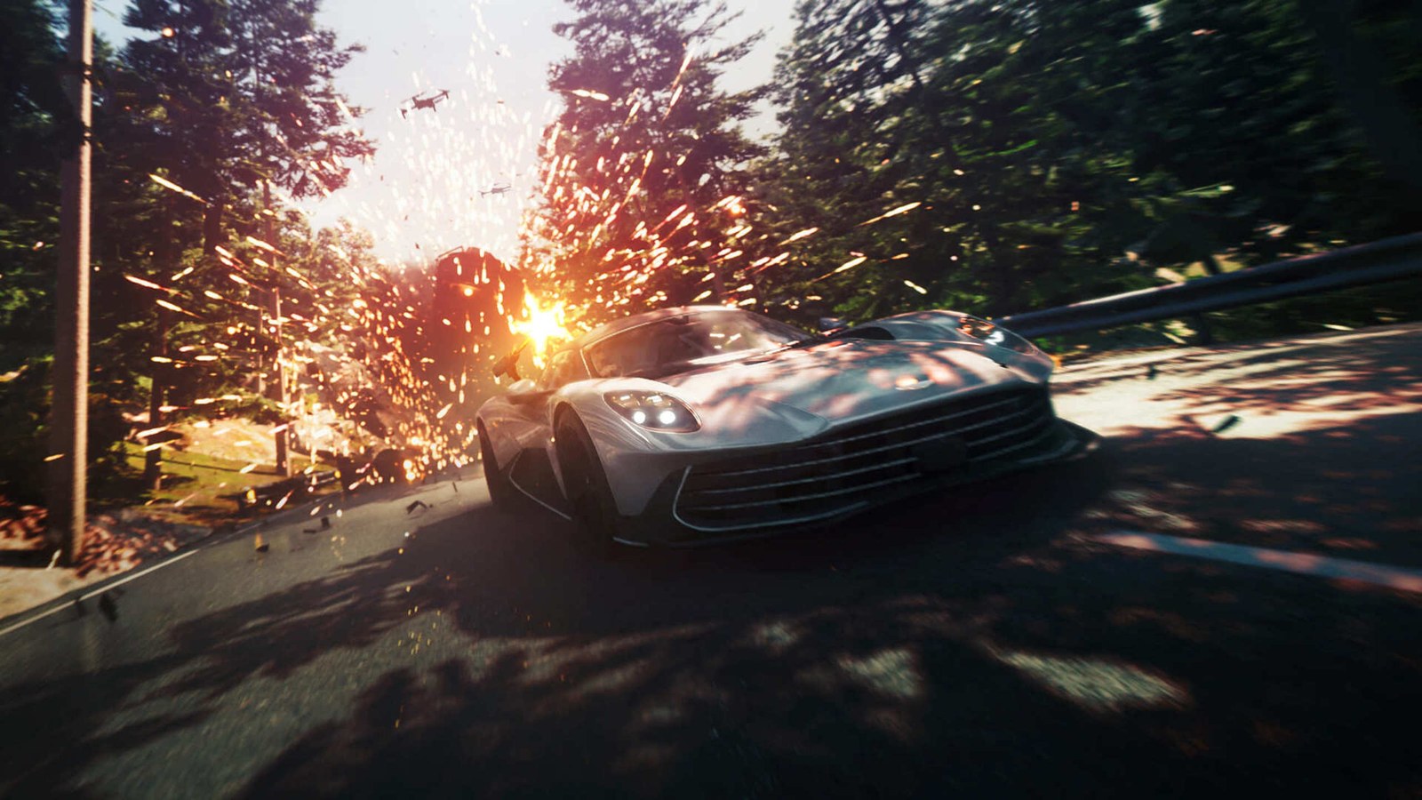 An Aston Martin Valhalla on a mountain road