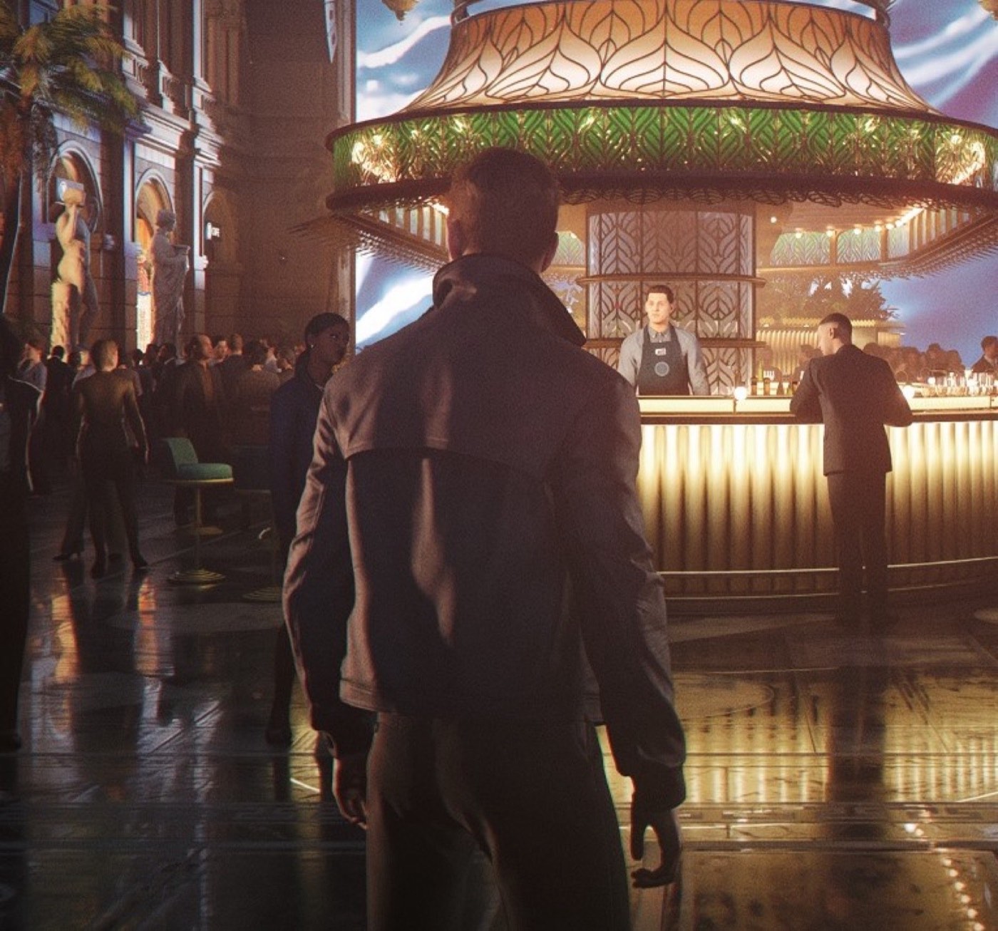 James Bond en un interior de Kensington iluminado con path tracing
