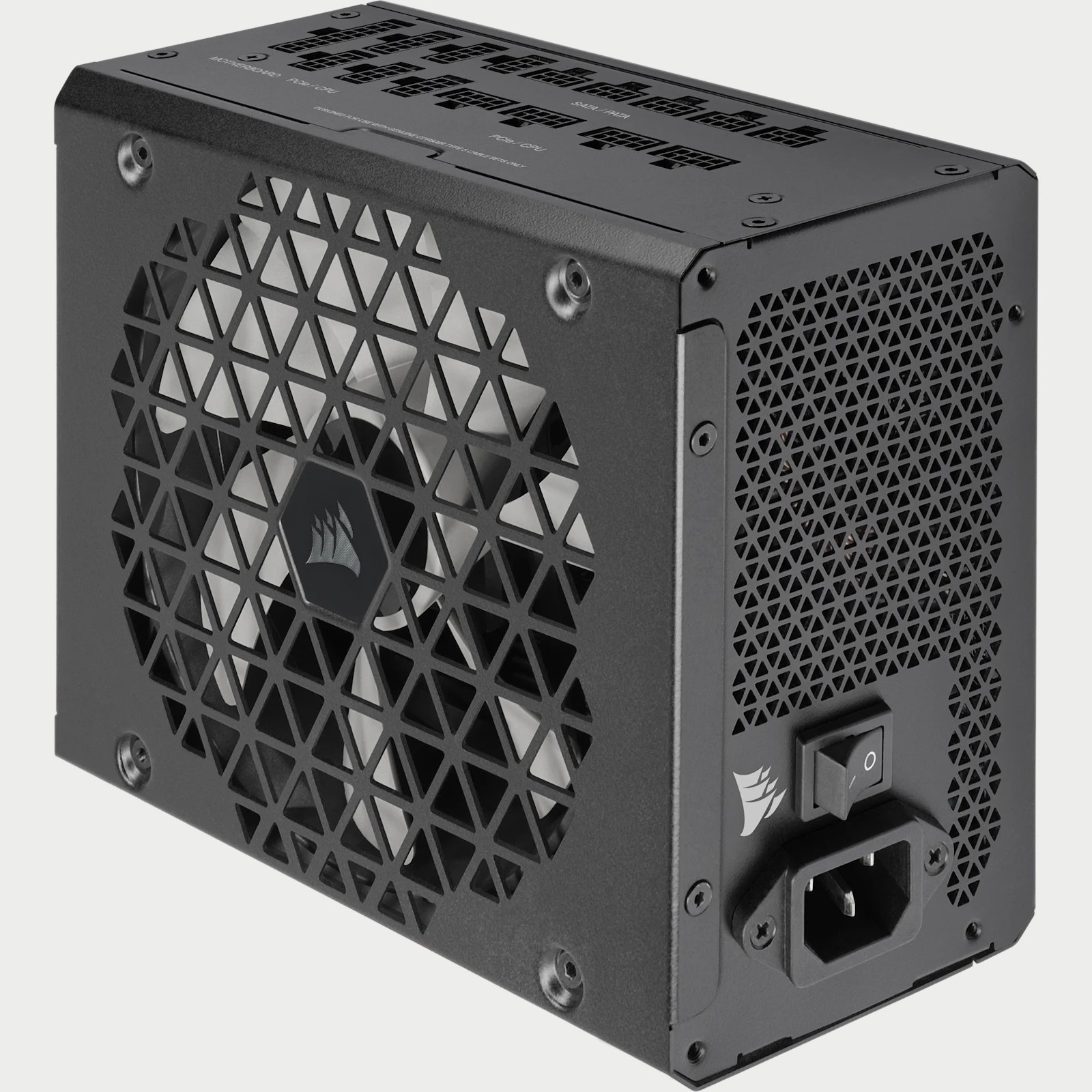 Fuente Corsair RM1200x SHIFT con ventilador y conexiones modulares