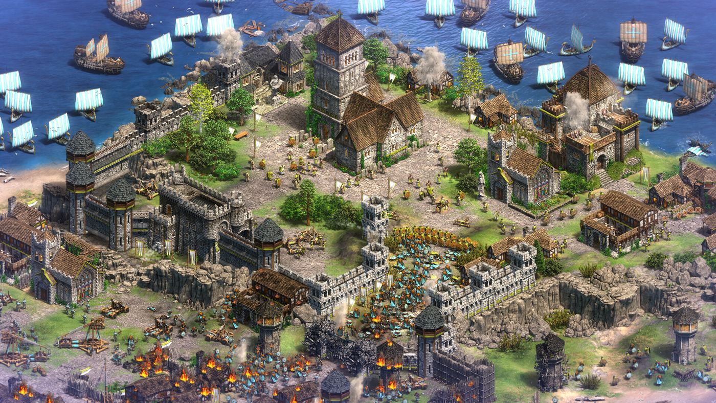 Asalto junto a una ciudad amurallada en The Viking Sagas