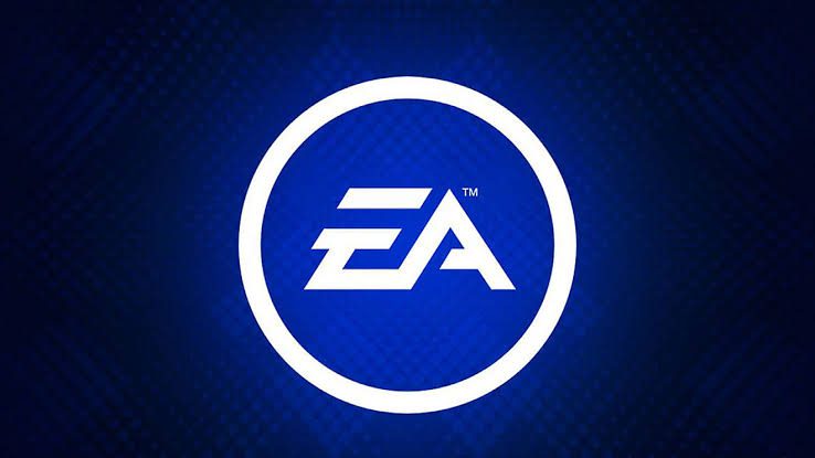 Logotipo de Electronic Arts sobre fondo azul