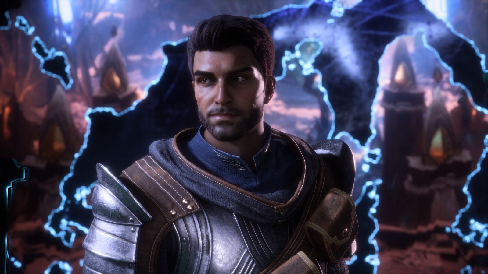 Primer plano de un personaje de Dragon Age: The Veilguard, el último juego que publicó BioWare, en una captura oficial