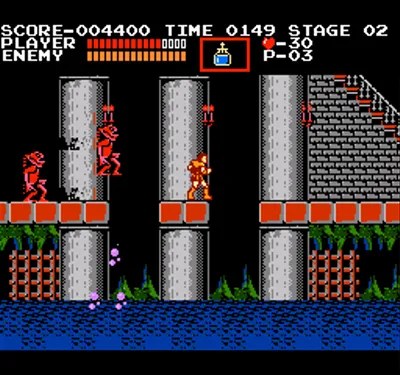 Simon Belmont faces enemies and platforms in the original Castlevania