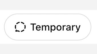 Botón Temporary de ChatGPT con el icono del chat temporal