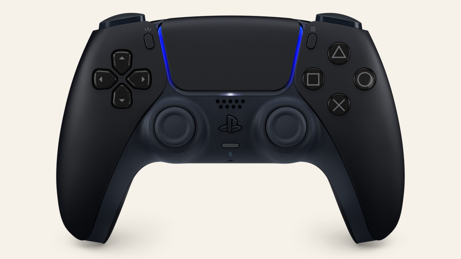 Mando DualSense Midnight Black visto de frente