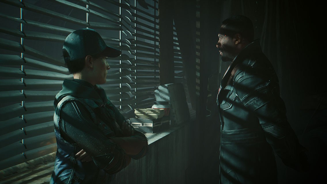 V and Johnny Silverhand in official Cyberpunk 2077 material