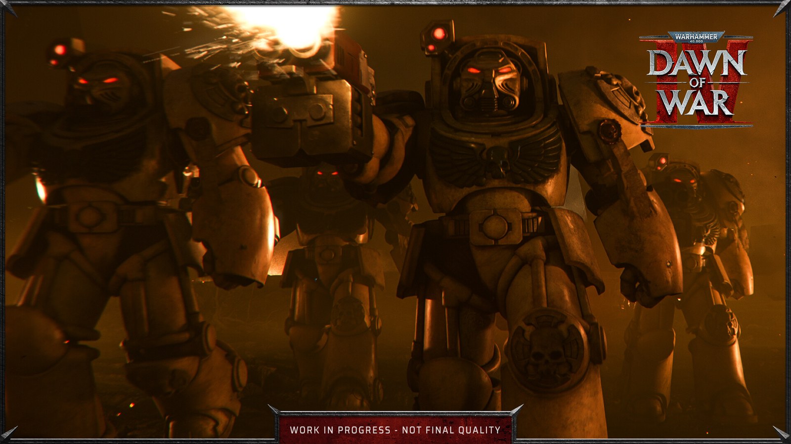 Un marine de Dawn of War IV en material cinemático oficial