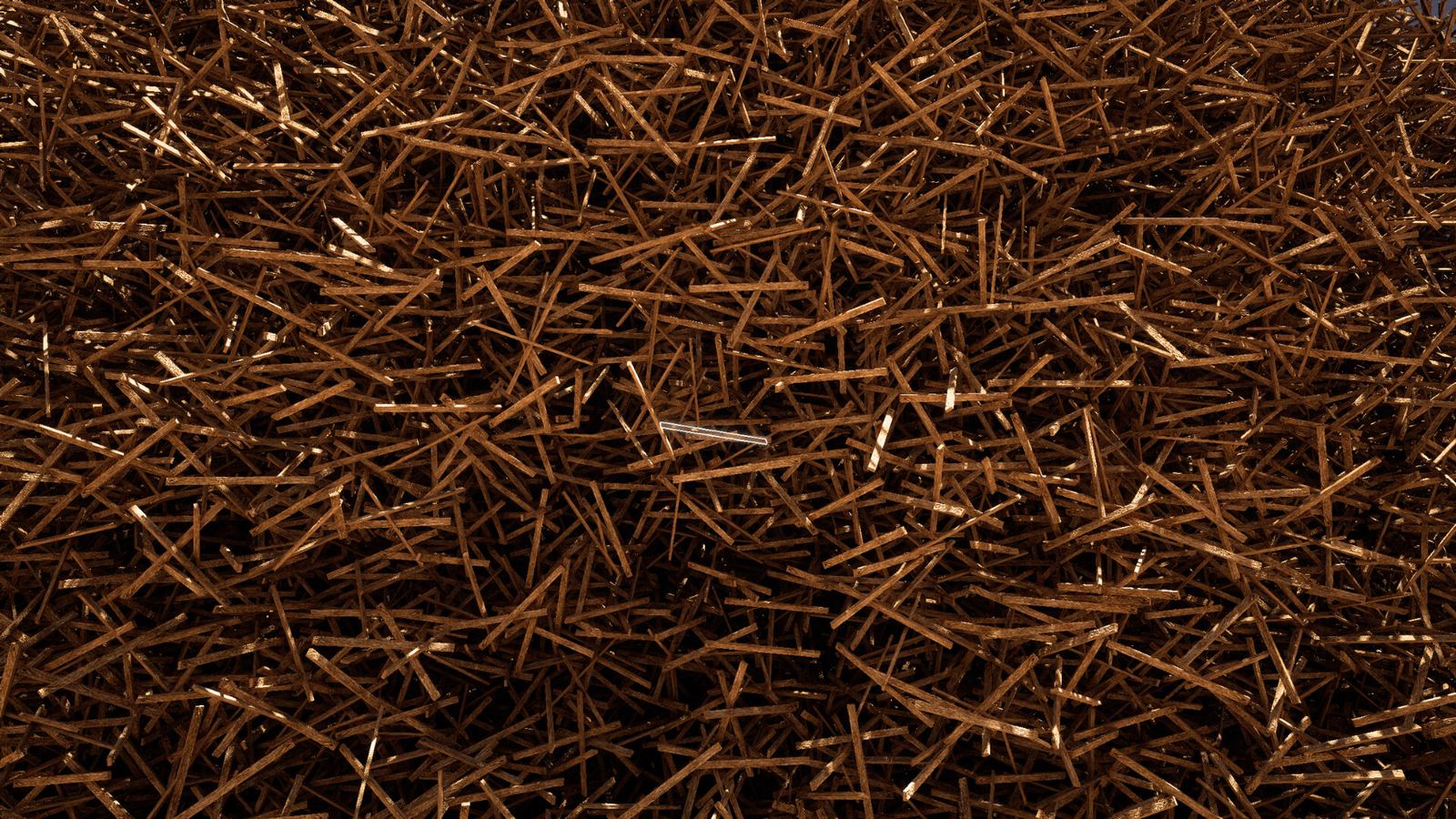Un pajar en Needle In A Haystack Simulator, el juego de buscar una aguja que inspiró más de diez imitaciones en Steam