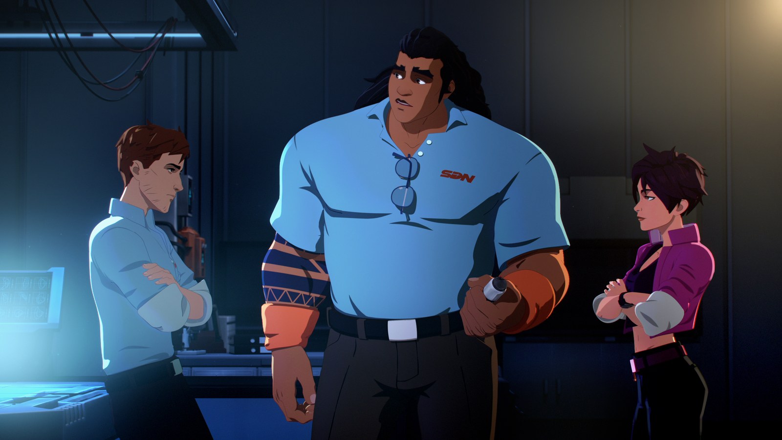 Robert, Roy and Chase prepare a mission inside the SDN offices in Dispatch