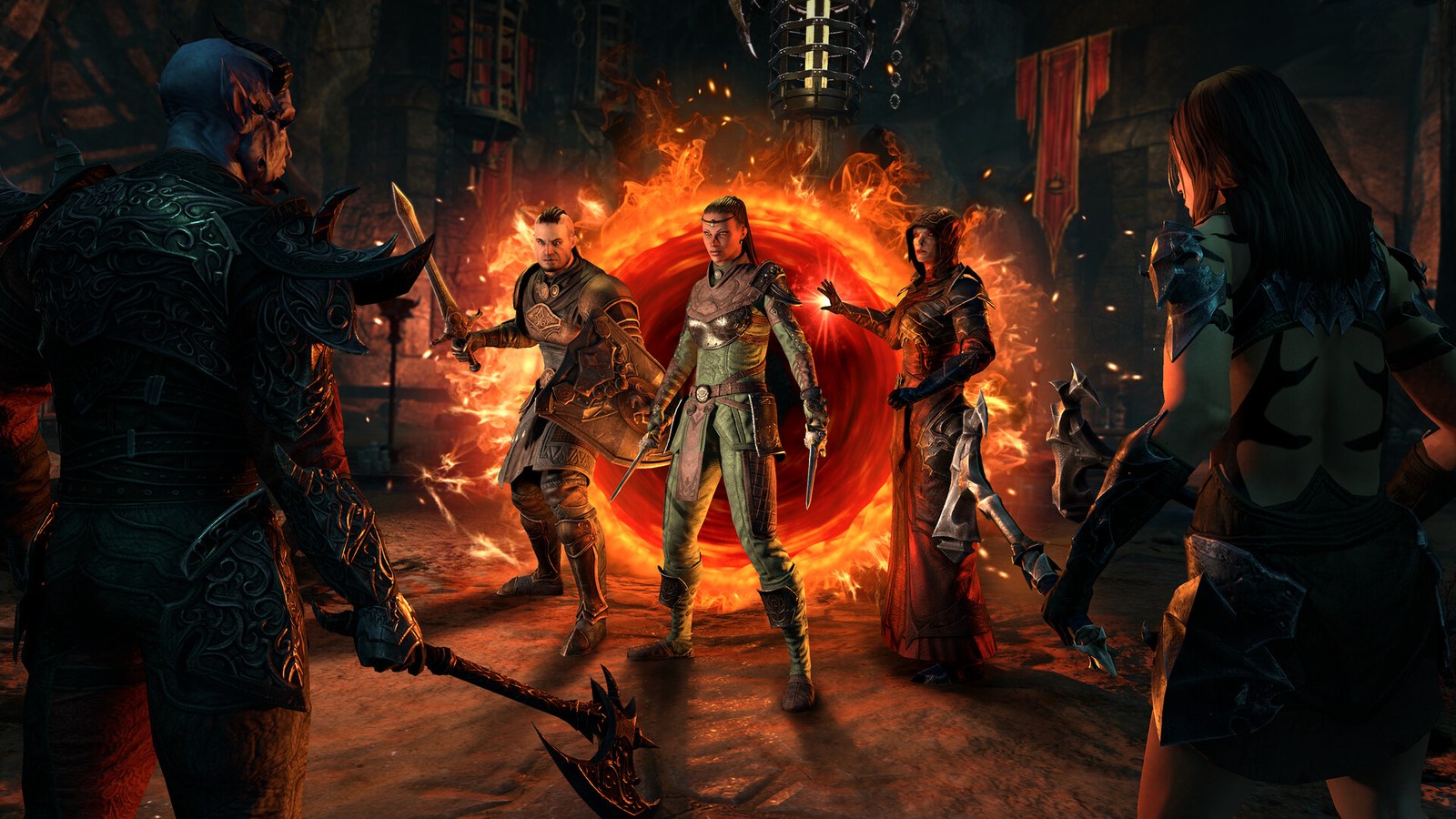 An Elder Scrolls Online scene in a promotional screenshot