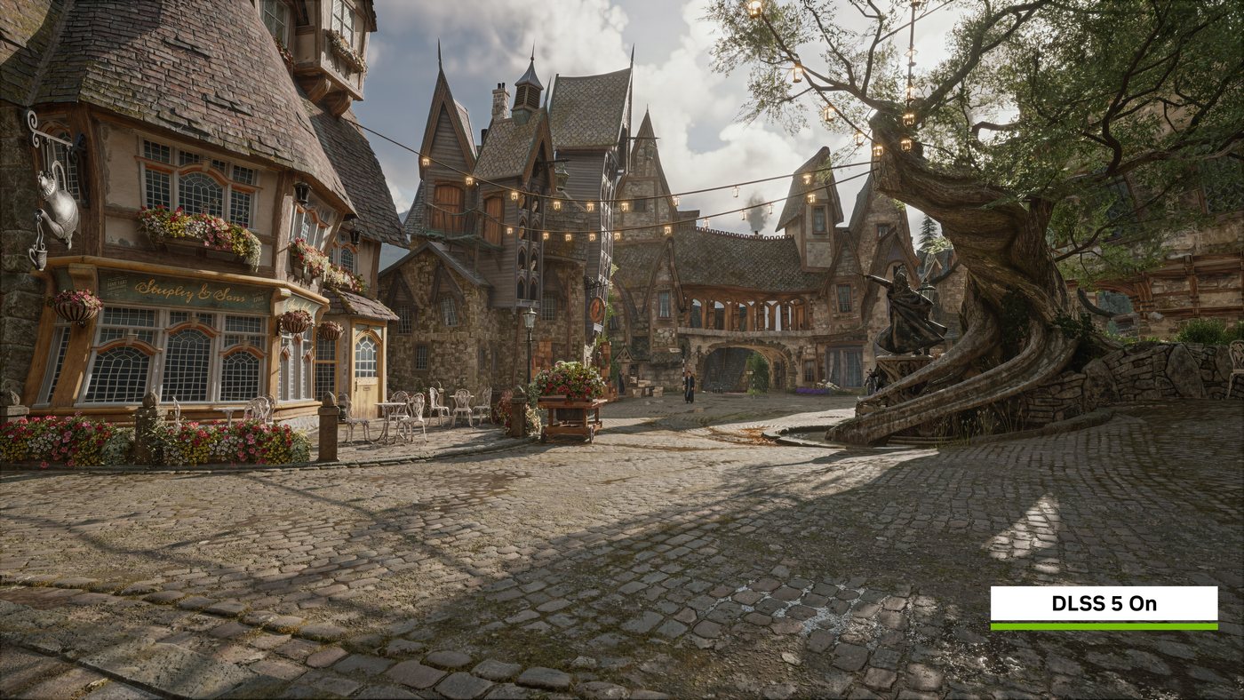 Hogwarts Legacy with DLSS 5 in an NVIDIA demonstration