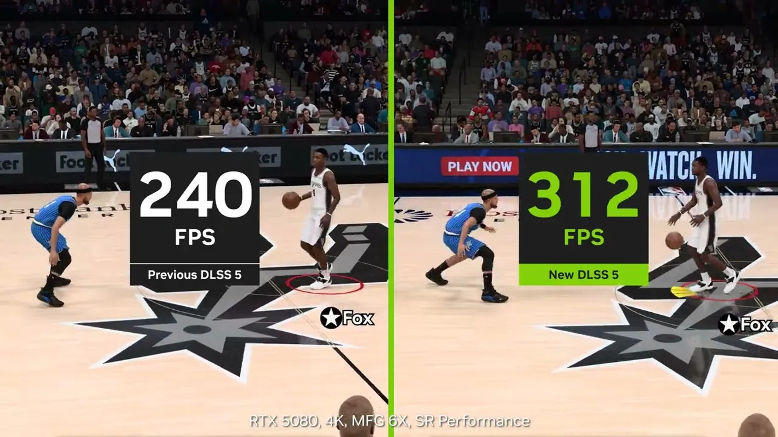 Comparación de NVIDIA en NBA 2K27 con el modelo anterior y el nuevo DLSS 5