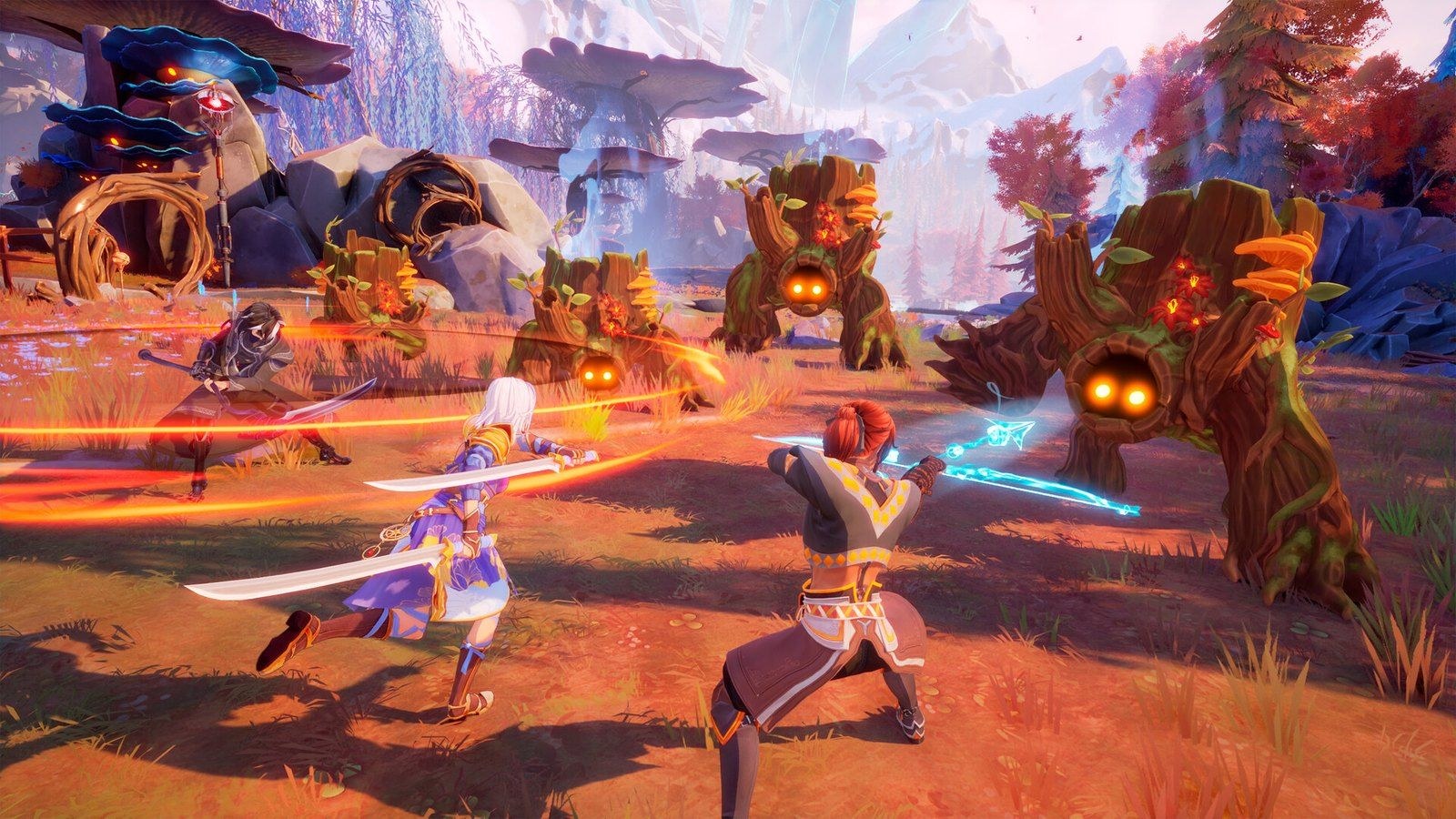 Characters fighting together in Edge of Memories