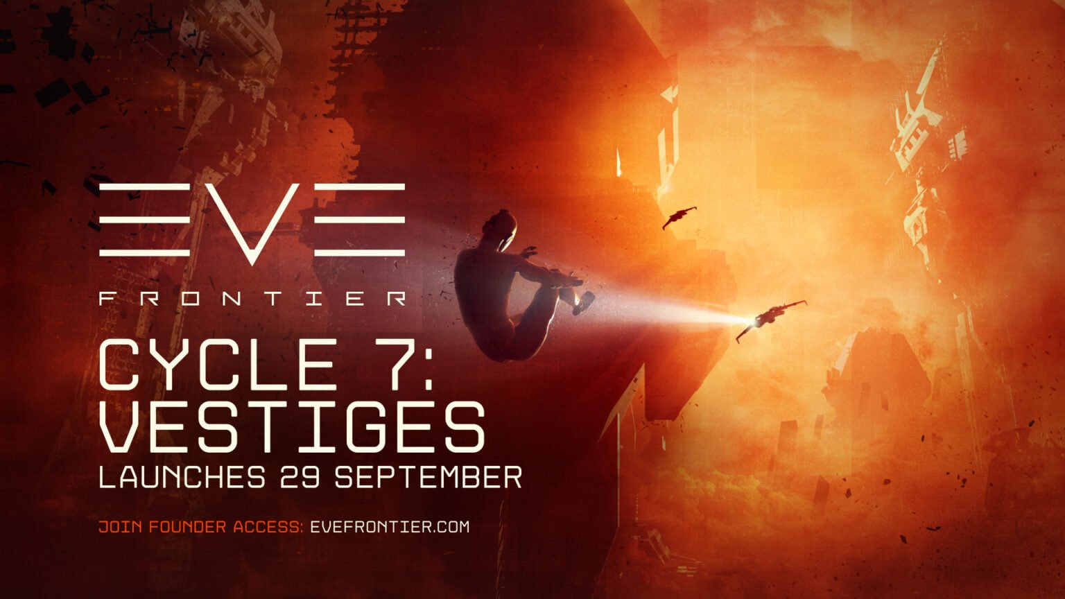 Arte oficial de Cycle 7 Vestiges con su fecha del 29 de septiembre