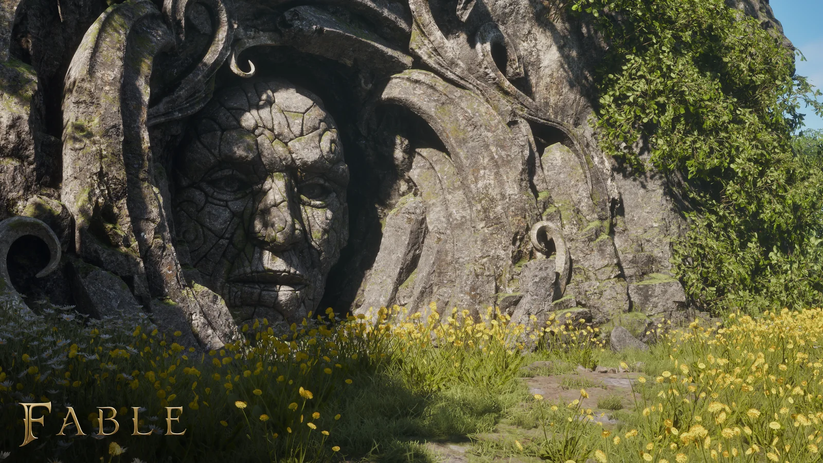 Una Puerta Demoníaca rodeada de vegetación en el nuevo Fable
