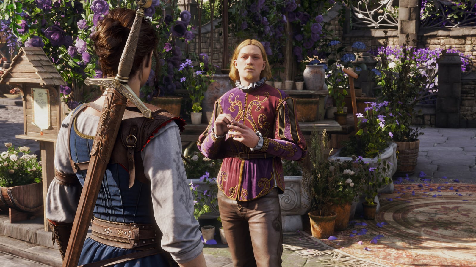 The Hero speaks to one of Albion's residents in Fable
