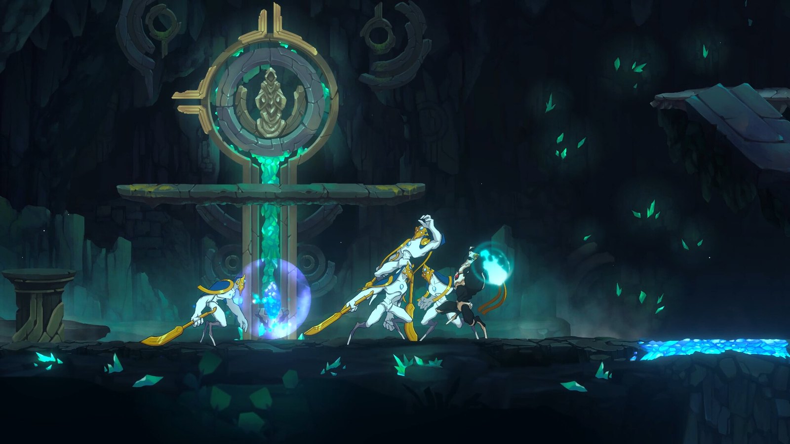 Encounter in a dark chamber in Fallen Tear: The Ascension