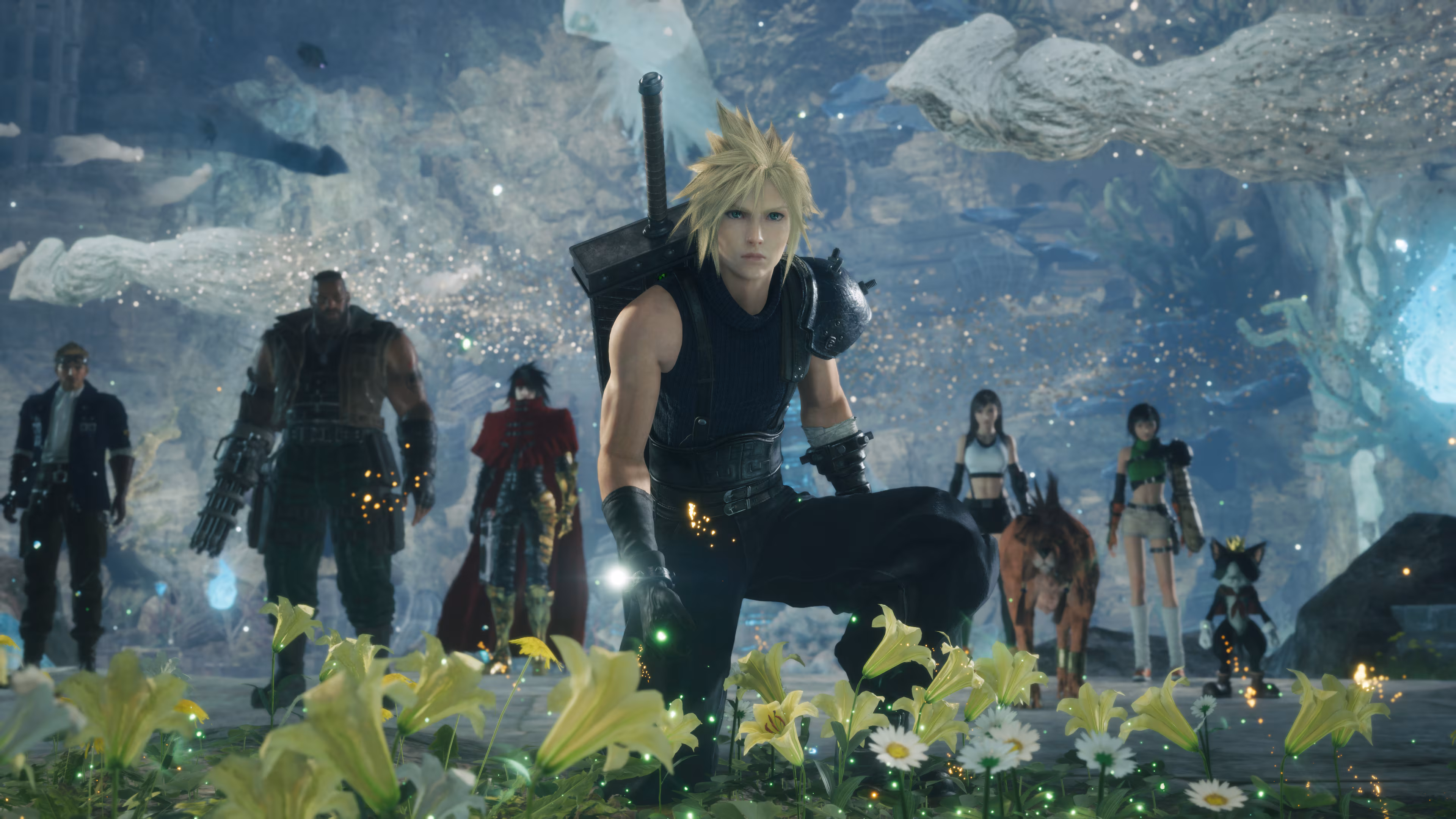 Cloud y sus compañeros afrontan la batalla final en Final Fantasy VII Revelation