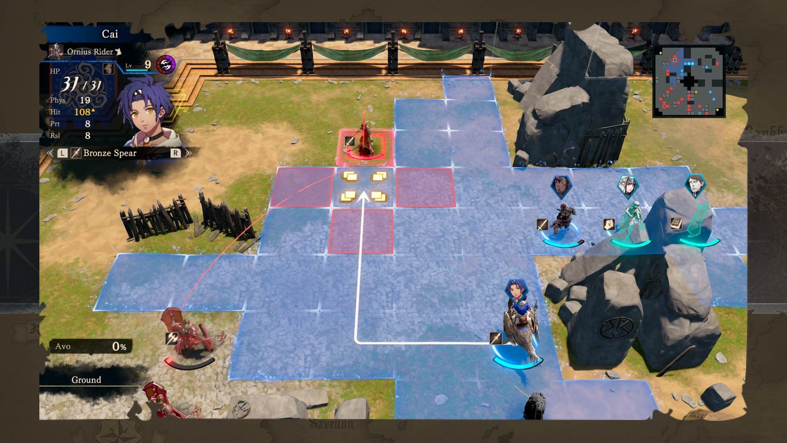 Combate táctico por turnos en Fire Emblem: Fortune's Weave