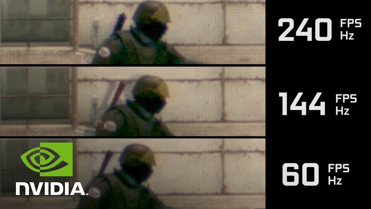 Official motion comparison at 60, 144 and 240fps