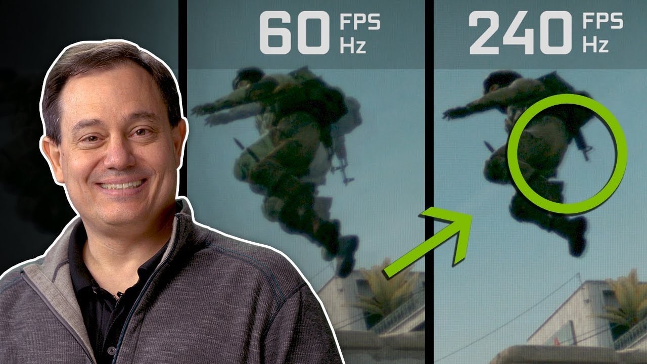 Visual response demonstration at 60 and 240fps