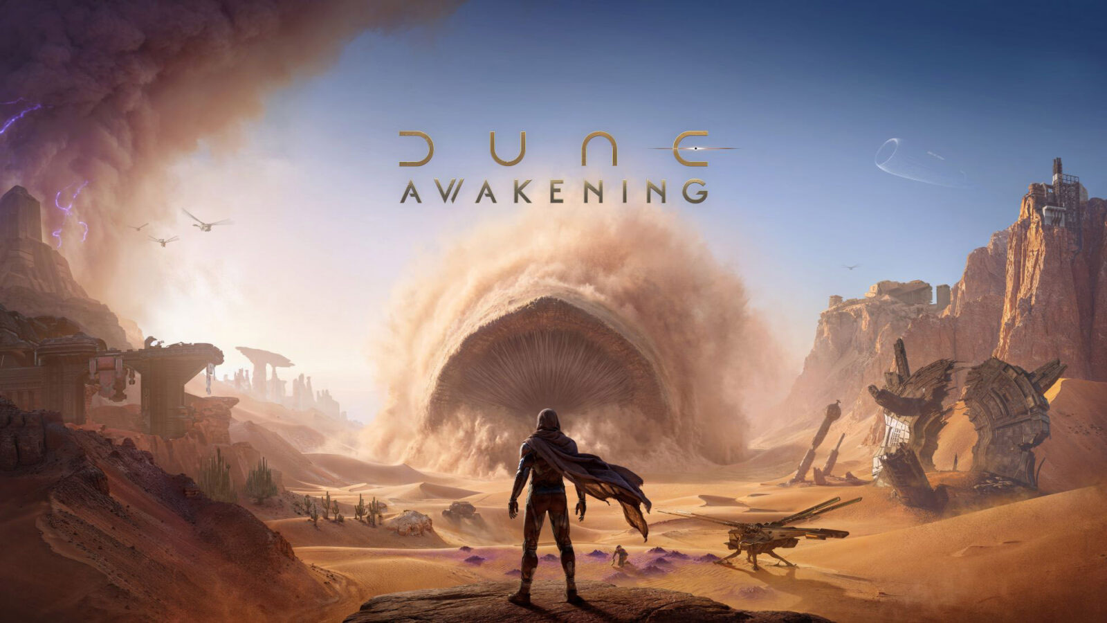Arte oficial de Dune Awakening en el desierto de Arrakis