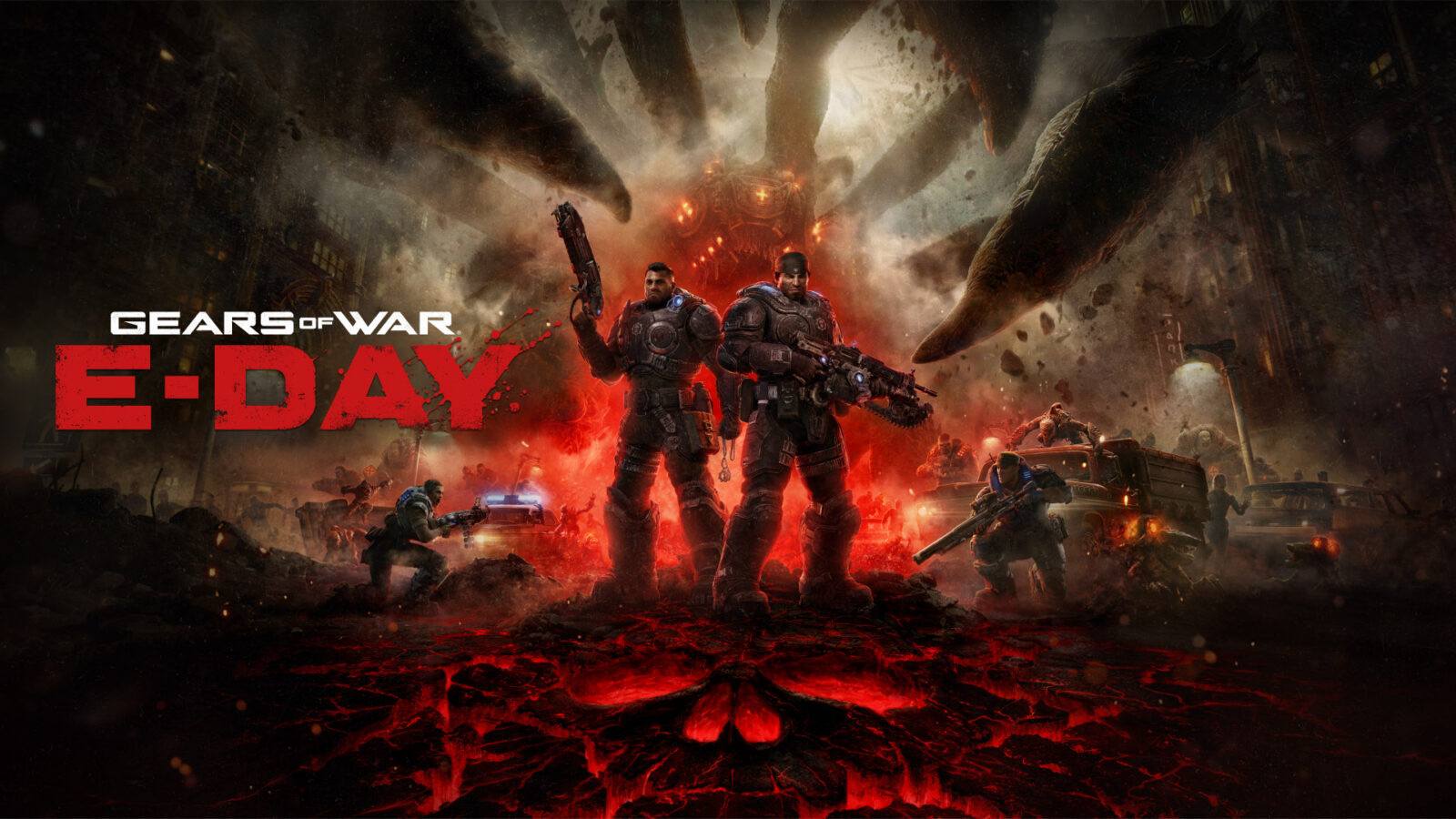 Marcus Fenix y Dom Santiago en el arte de Gears of War E-Day