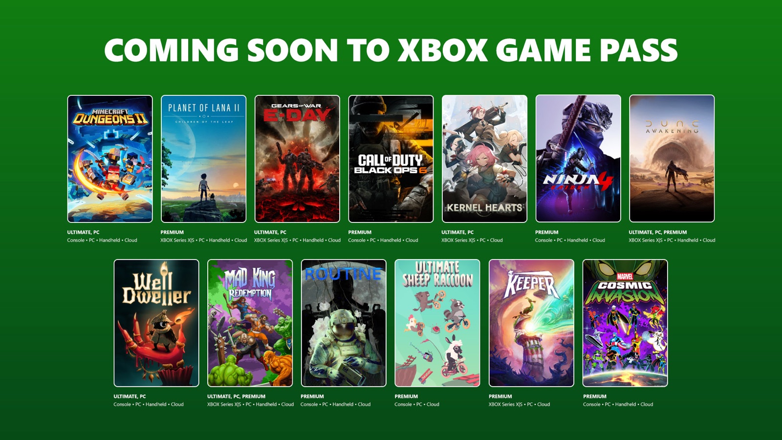 Juegos de la segunda tanda de Xbox Game Pass de septiembre de 2026