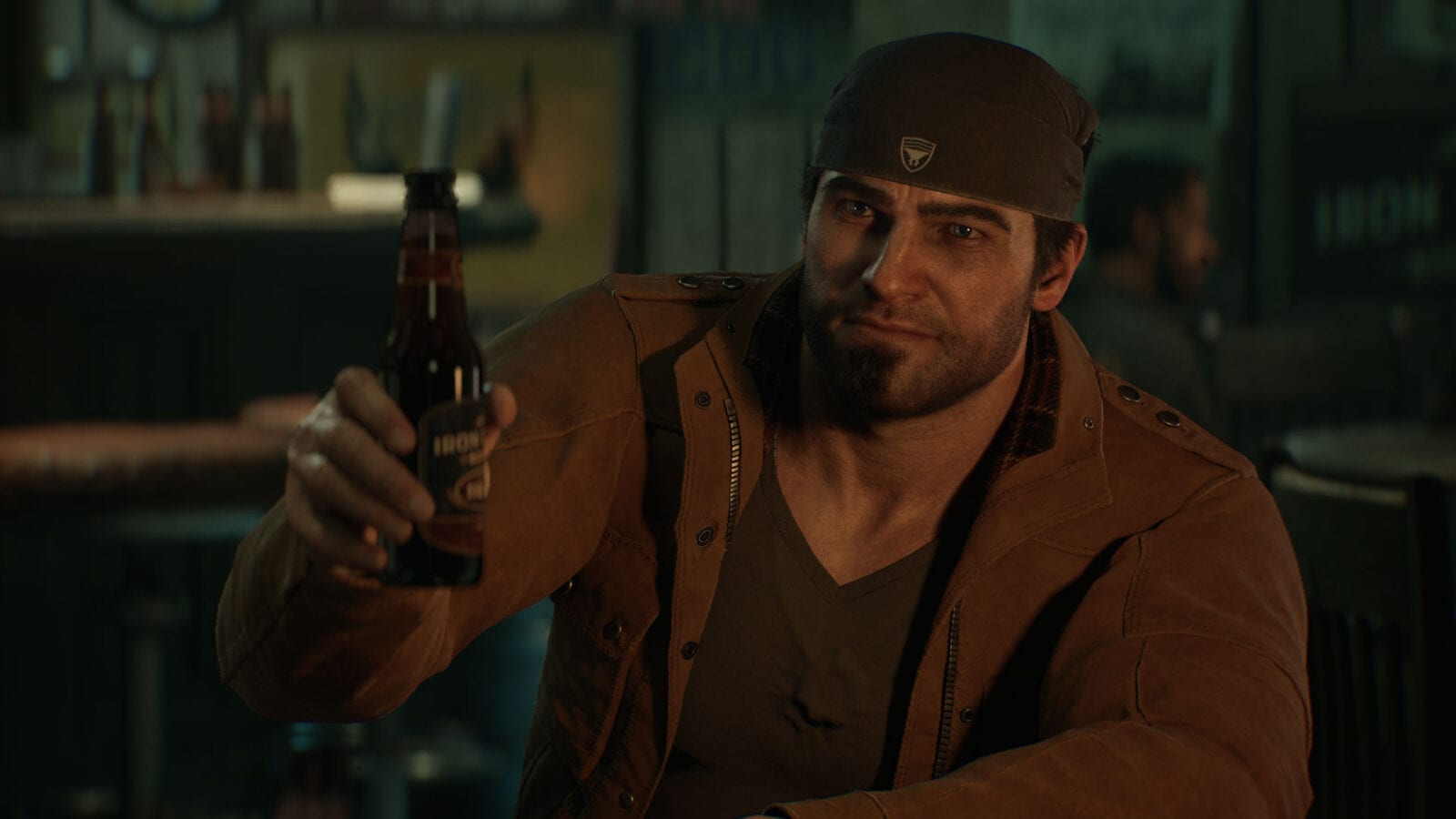Marcus Fenix levanta una copa en una escena de Gears of War: E-Day