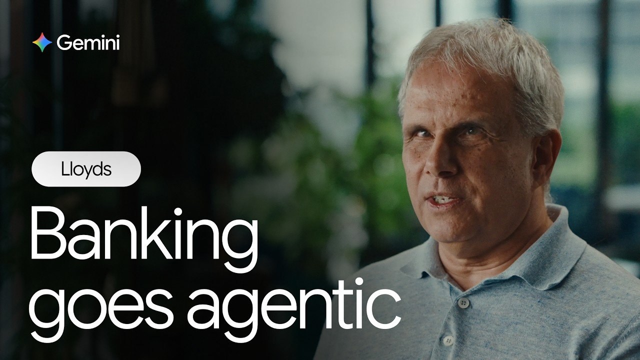 Thumbnail of Google’s video about AI agents and Lloyds