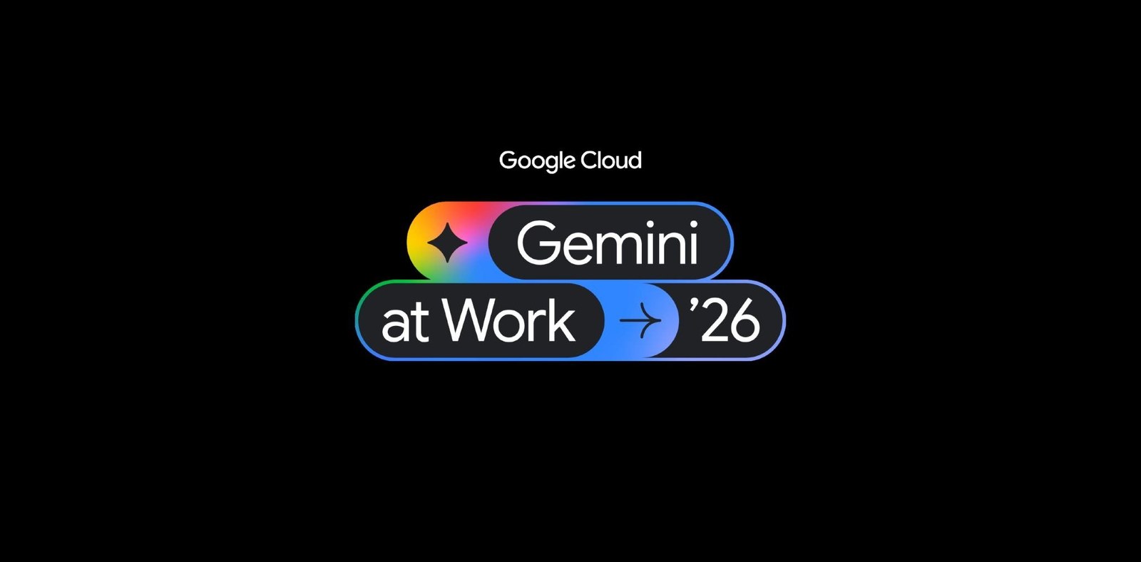 Gemini at Work 2026 logo on a black background