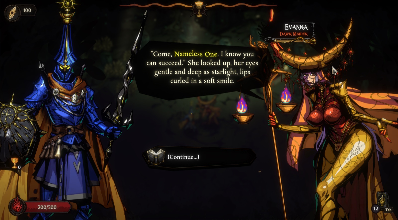 Evanna speaks with Golden Swirl's protagonist