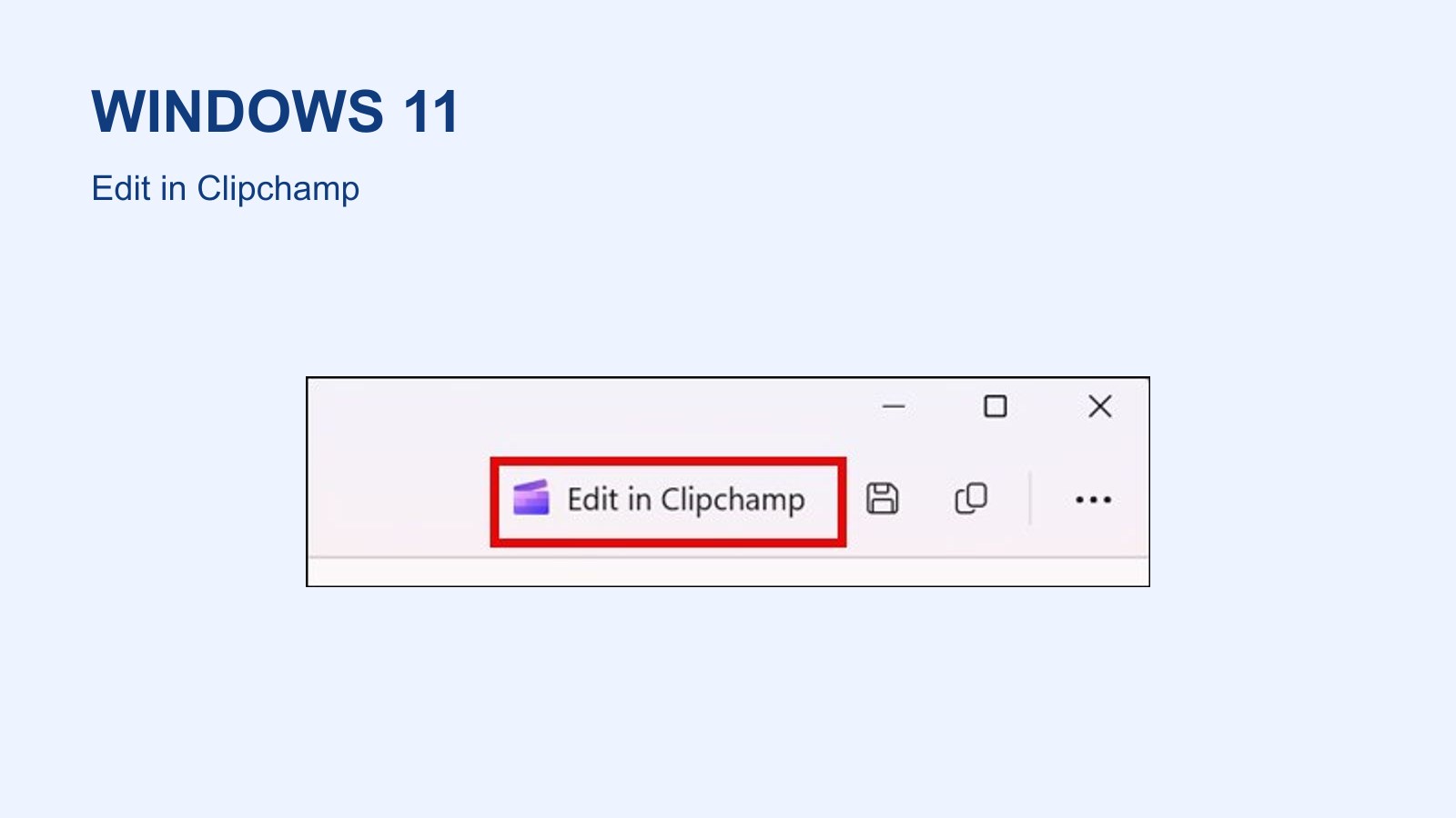 Vista previa de un vídeo en Recortes con el botón Editar en Clipchamp