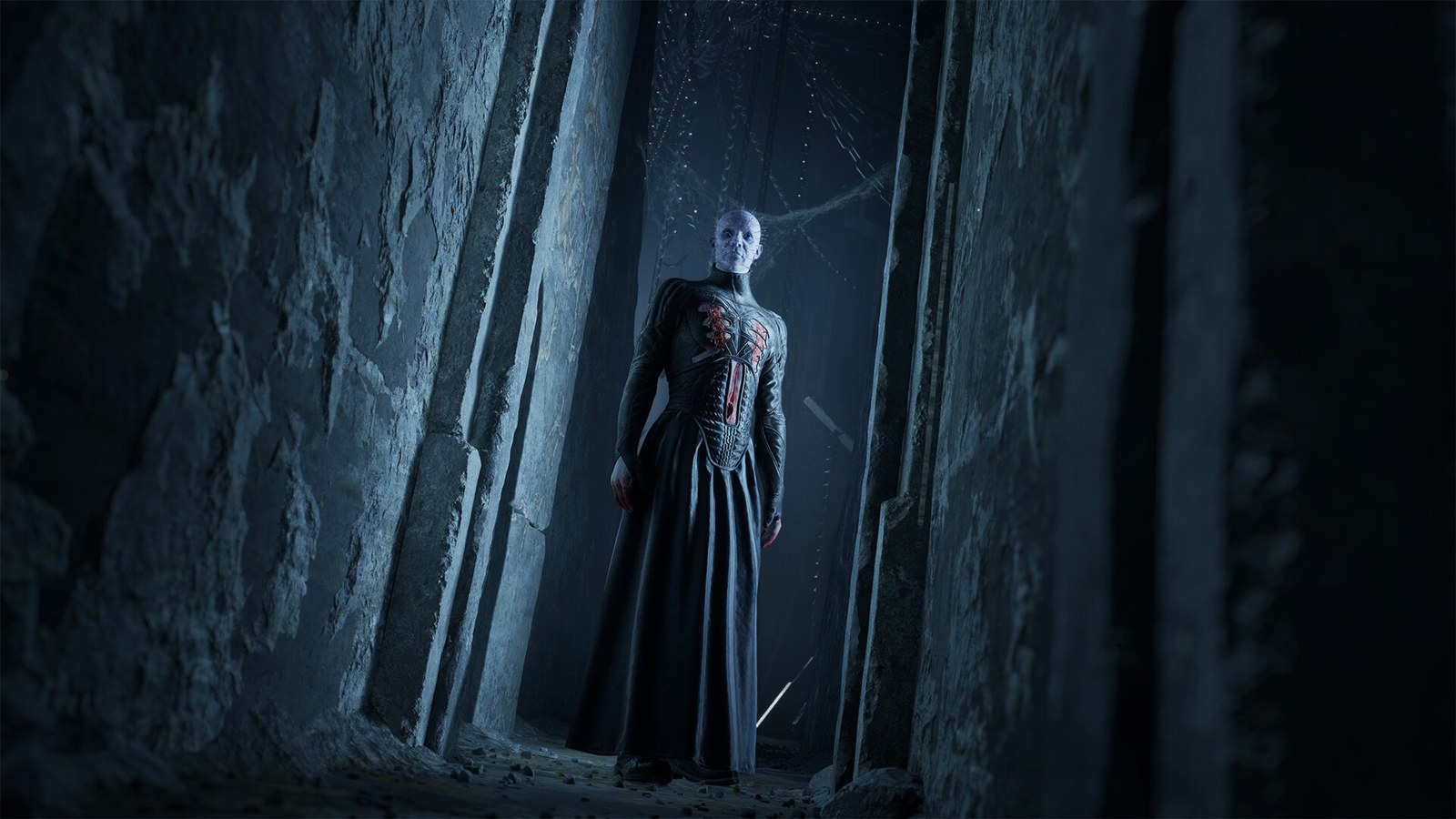 Pinhead en un pasillo de Hellraiser Revival, en una captura oficial de Steam