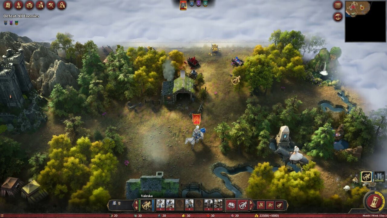 Heroes of Might and Magic III Remake adventure map with Valeska on horseback