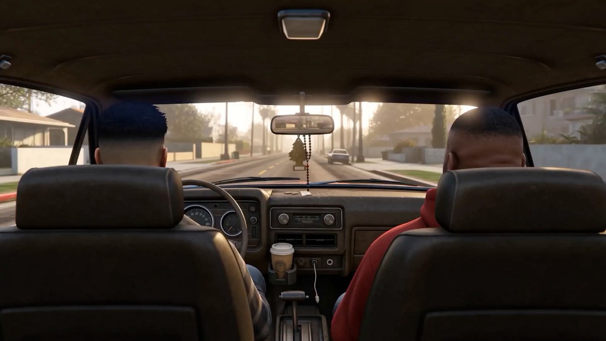 Two characters drive together in Humalike's GTA RP demonstration