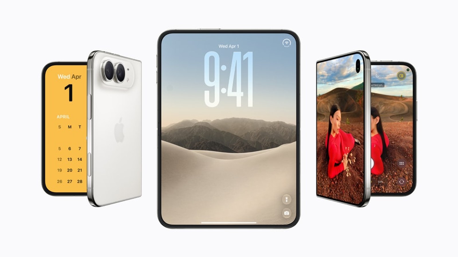 iPhone Duo abierto y plegado en sus colores oficiales
