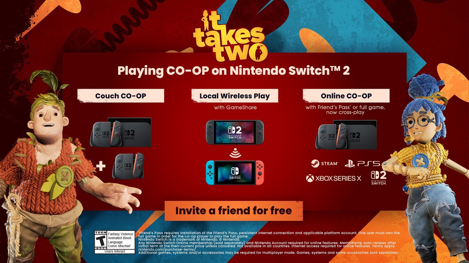 Official It Takes Two Friend’s Pass promotional material