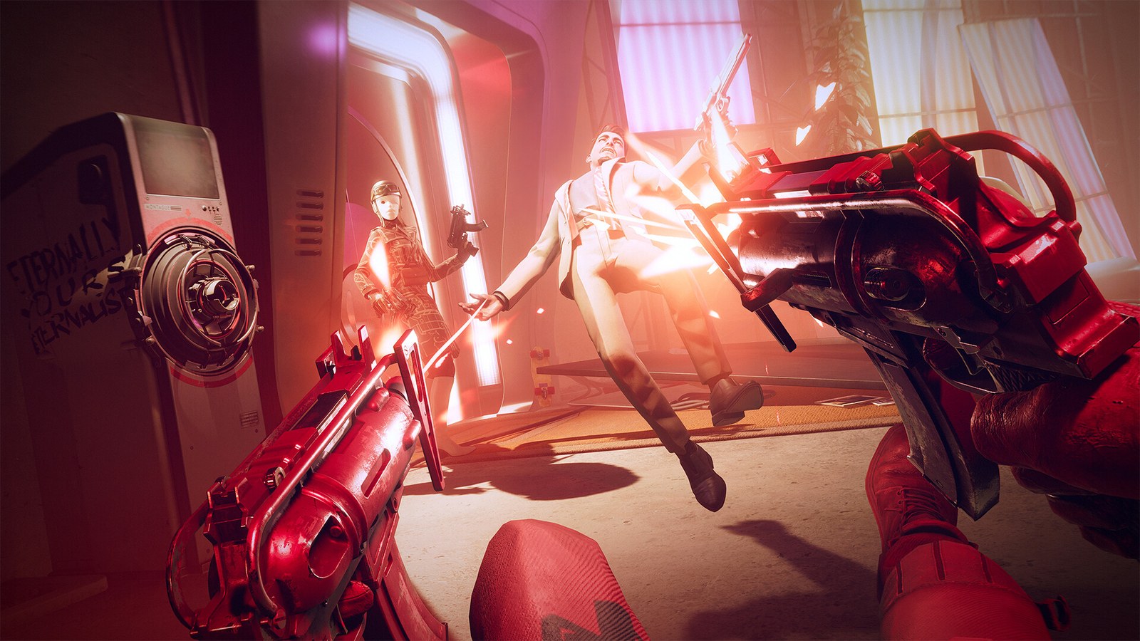 Captura oficial de Deathloop, el último juego que ha publicado Arkane Lyon, en septiembre de 2021