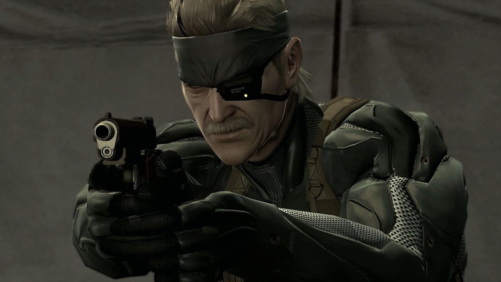 Snake aims a weapon in Metal Gear Solid Master Collection Vol. 2