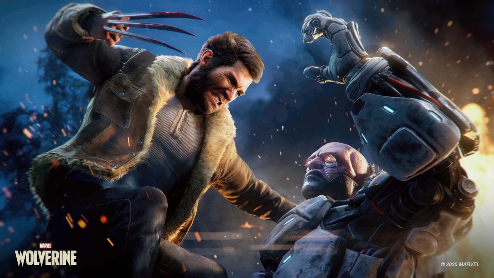 Wolverine charges into combat with his claws extended