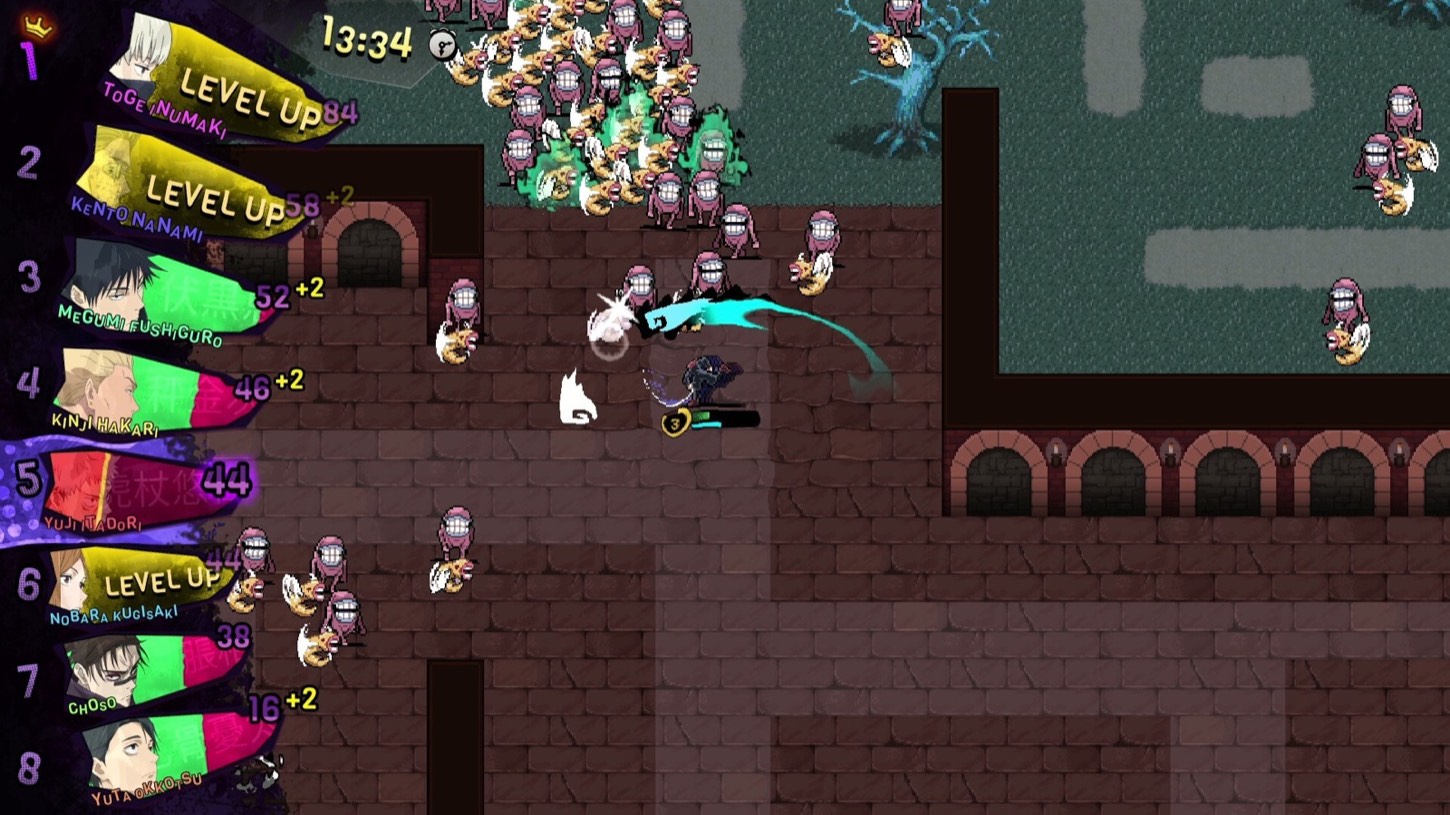 Multiplayer combat in Jujutsu Kaisen Rumble Survivaton