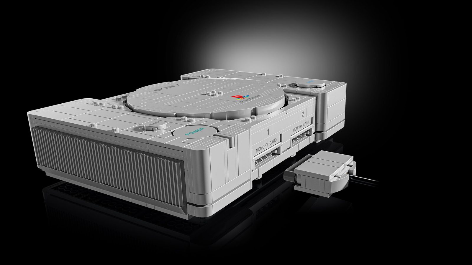 Gran Turismo and Ape Escape dioramas included with LEGO PlayStation