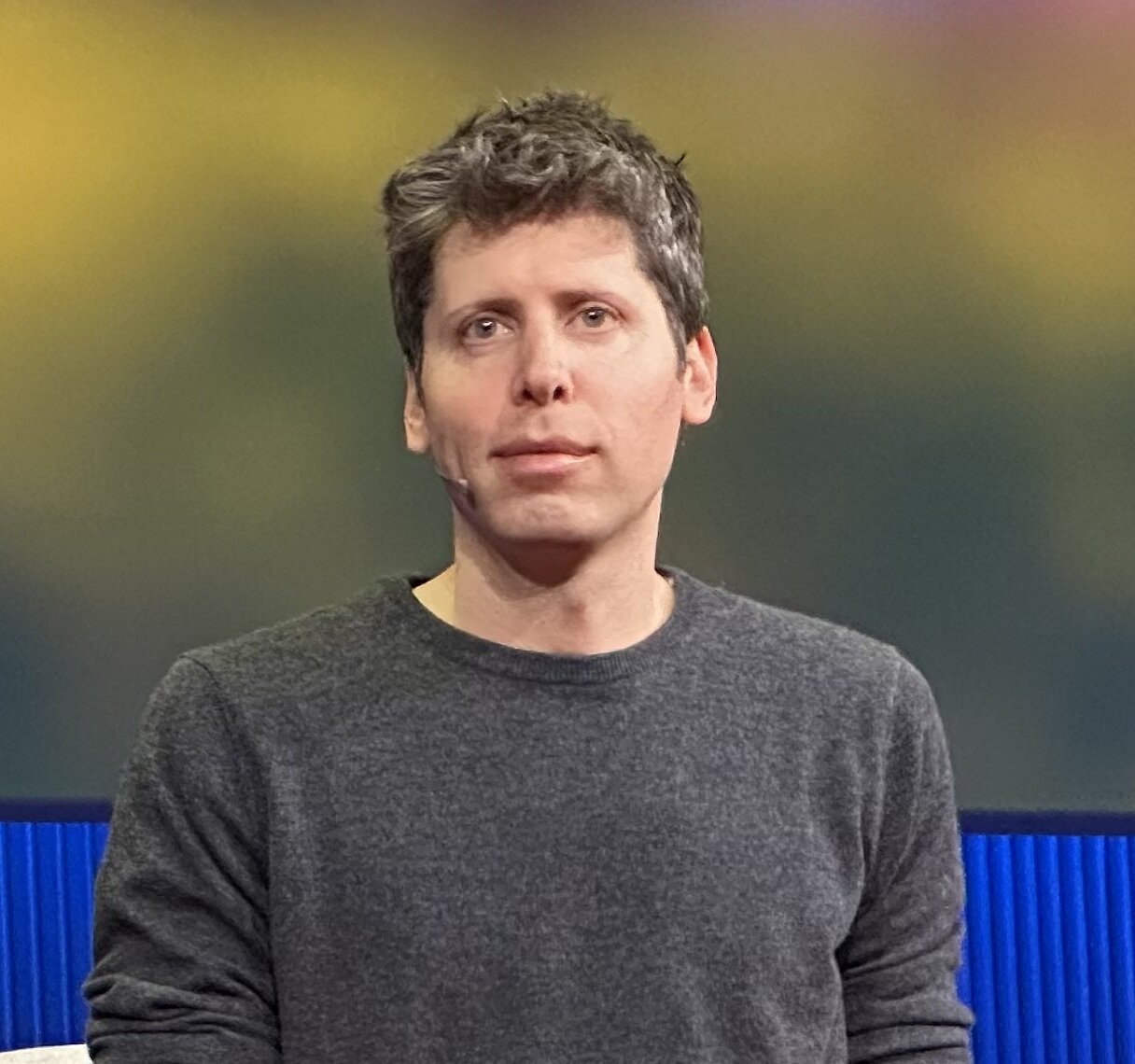 OpenAI CEO Sam Altman speaking at a public event
