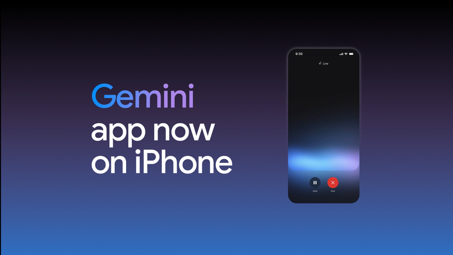 Official image of the Gemini app running on an iPhone