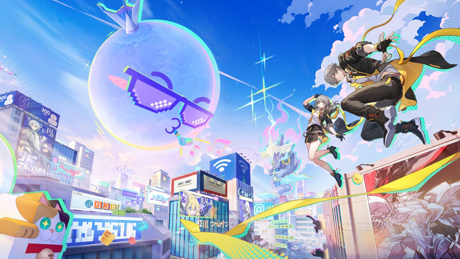 Arte oficial de Honkai: Star Rail 4.0 sobre la ciudad de Planarcadia