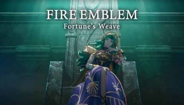 One of the leads from Fire Emblem: Fortune’s Weave sits on a throne